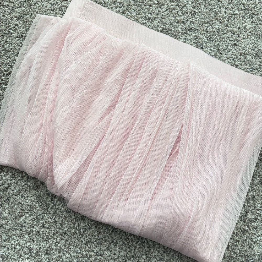 Coachella Elegant Pink Thule Pleated Skirt - Picture 2 of 6